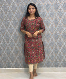 Pink Color Premium Kalamkari Cotton Kurti / RS002