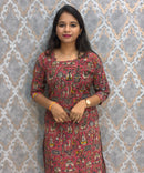 Pink Color Premium Kalamkari Cotton Kurti / RS002