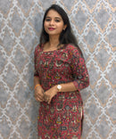Pink Color Premium Kalamkari Cotton Kurti / RS002