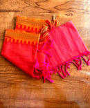 Orange and Pink Color Premium Kanchi Cotton 2 Piece Kurti and Dupatta / LSS198