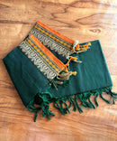 Dark Green Color Premium Kanchi Cotton 2 Piece Kurti and Dupatta / LSS198