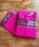Magenta Pink Color Premium Kanchi Cotton 2 Piece Kurti and Dupatta / LSS198