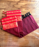 Maroon and Red Color Premium Kanchi Cotton 2 Piece Kurti and Dupatta / LSS198