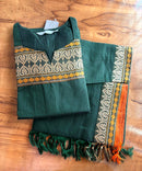 Dark Green Color Premium Kanchi Cotton 2 Piece Kurti and Dupatta / LSS198