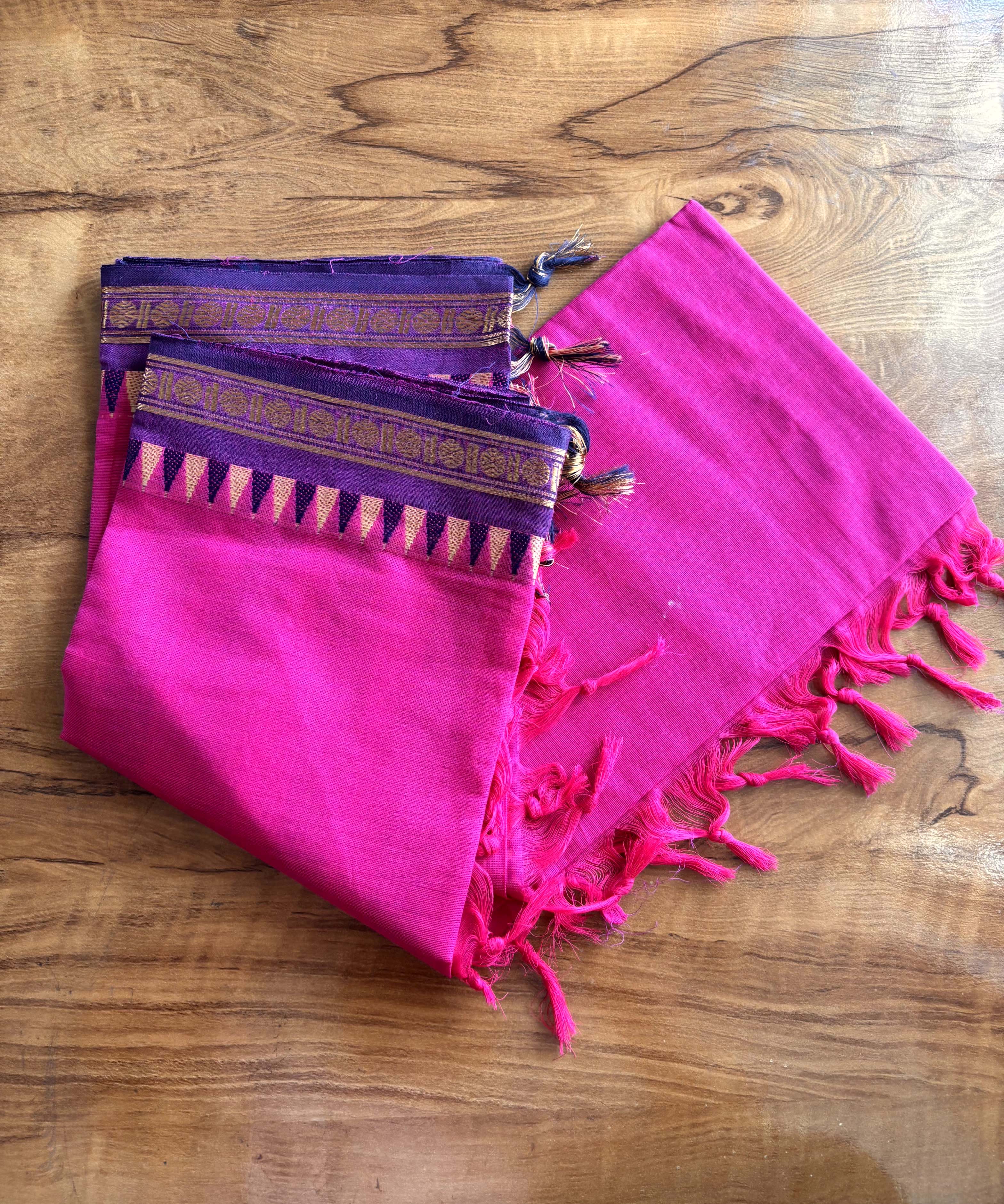 Magenta Pink Color Premium Kanchi Cotton 2 Piece Kurti and Dupatta / LSS198