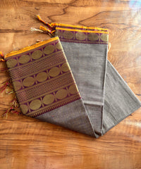 Coffee Brown Color Premium Kanchi Cotton 2 Piece Kurti and Dupatta / LSS198