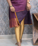 Purple Color Premium Kanchi Cotton 2 Piece Kurti and Dupatta / LSS213