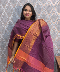 Purple Color Premium Kanchi Cotton 2 Piece Kurti and Dupatta / LSS213