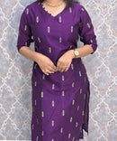 Purple and Lavender Color Big Butta Premium Raw Silk 3 Piece Salwar Set with Lining / LSS194