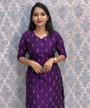Purple and Lavender Color Premium Raw Silk 3 Piece Salwar Set with Lining / LSS194