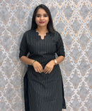 Black Color Premium Raw Silk Coord Set with Pocket / LSS216