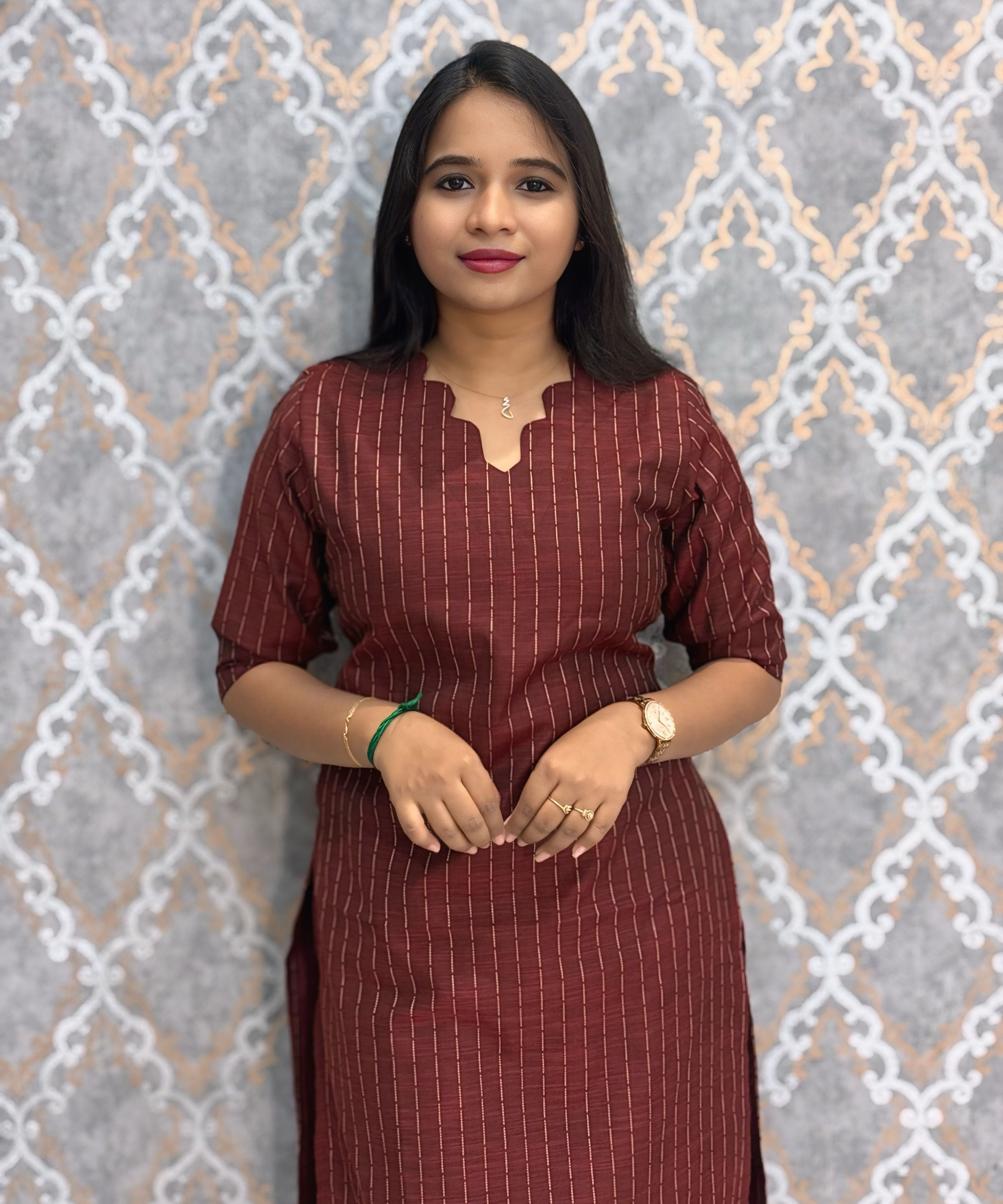 Deep Maroon Color Premium Raw Silk Coord Set with Pocket / LSS216