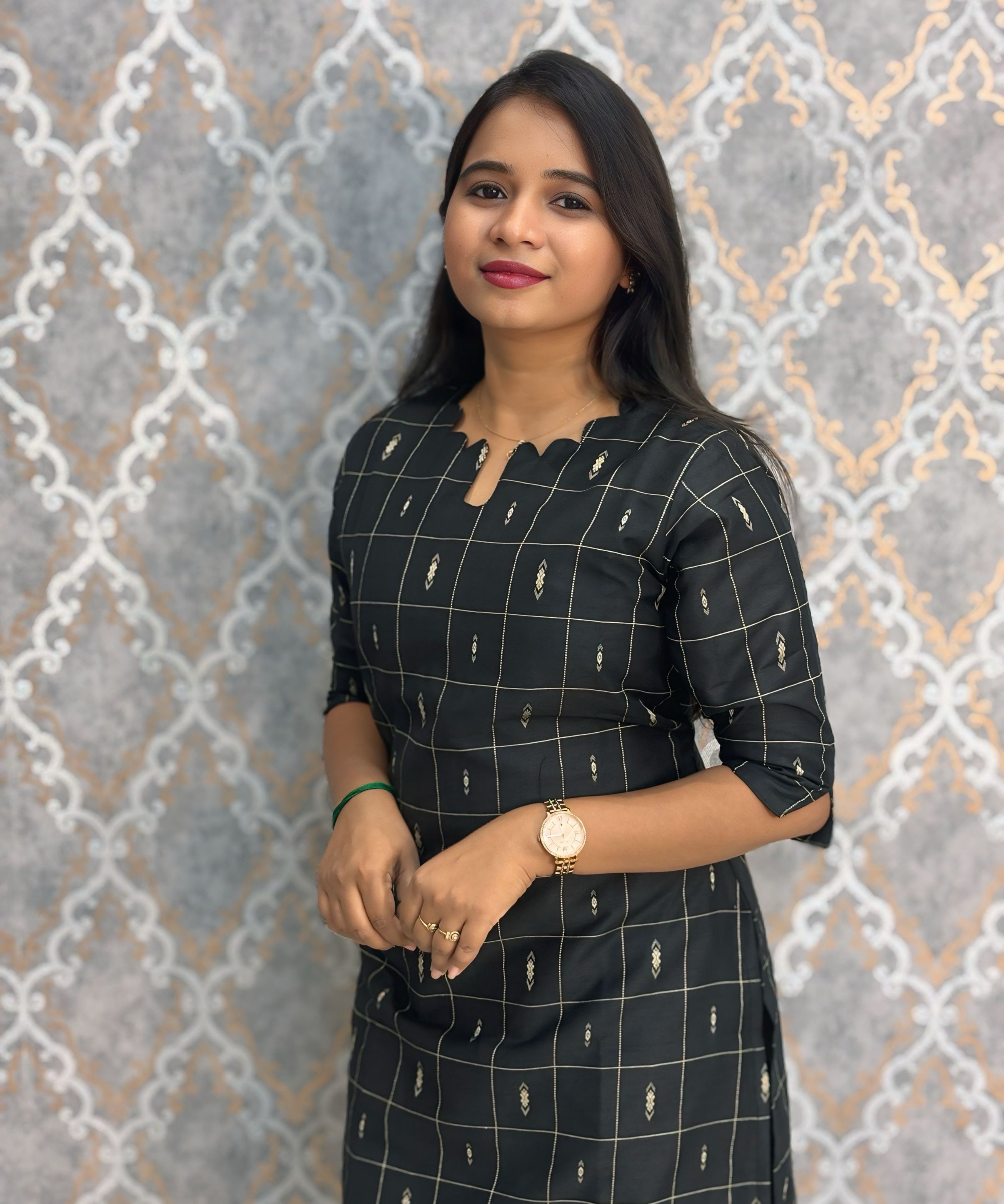 Black Color Premium Raw Silk Coord Set with Pocket / LSS218