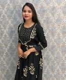 Black Color Premium Rayon Maxi with Back Rope / ESS390