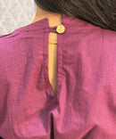 Wine Color Premium Silk Cotton 3 Piece Salwar Set /  ESS416