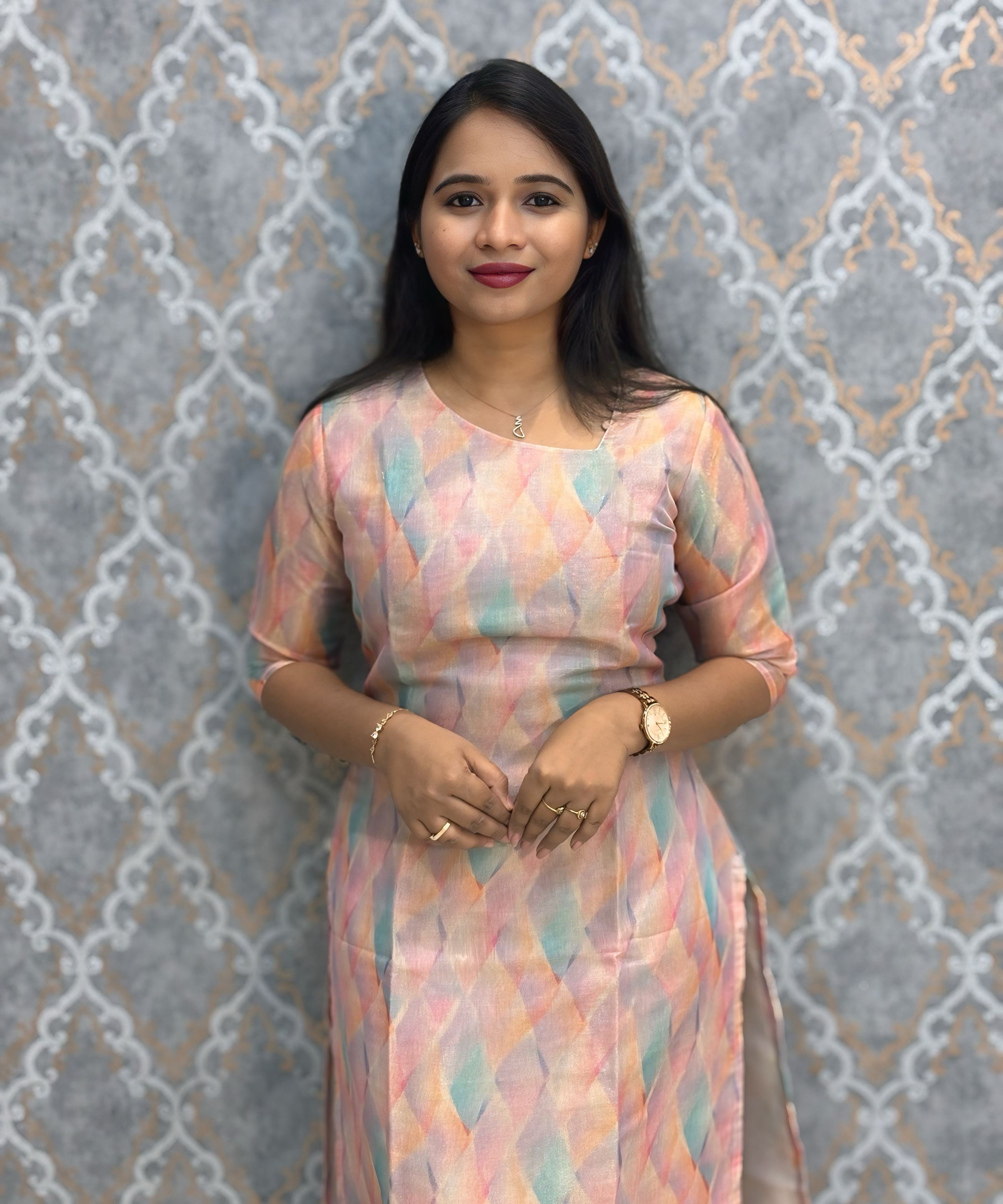 Multicolor Premium Soft Tissue Silk Kurtis with Cotton Lining / LSS224