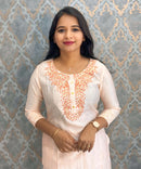 Lite Rose Gold Pink Color Premium Vatican Silk Co-ord Set with Pocket / LSS171