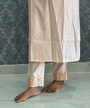 Lite Rose Gold Pink Color Premium Vatican Silk Co-ord Set with Pocket / LSS171