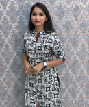 Black and White Color Premium Flex Cotton Kurtis / ESS370
