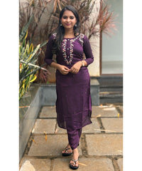 Purple Ethnic 3 Piece Salwar Set / ESS100