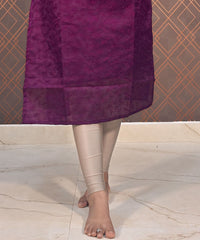 Purple Kota Cotton Straight Cut Kurti / LSS117