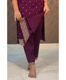 Purple Vichithra Silk Salwar Set / ESS114