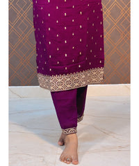 Purple Vichithra Silk Salwar Set / ESS114