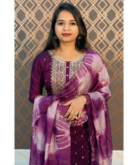 Purple Vichithra Silk Salwar Set / ESS114