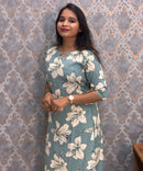 Soft Pastel Mint Green Color Rayon Kurti with Pocket / LSS209