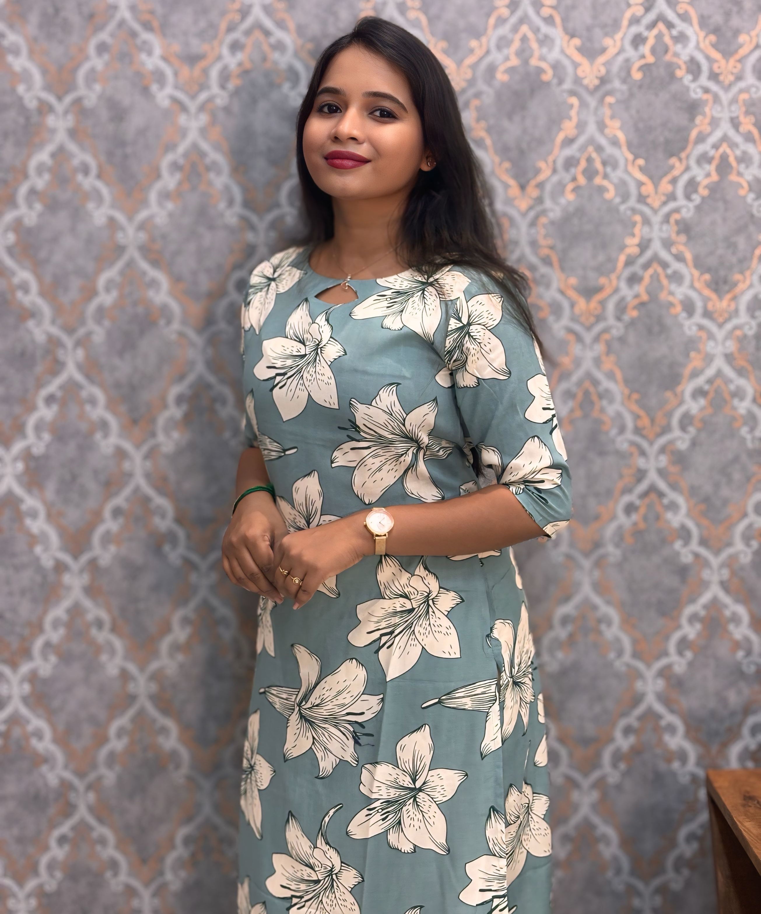 Soft Pastel Mint Green Color Rayon Kurti with Pocket / LSS209