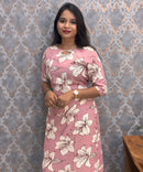 Dusty Rose Pink Color Rayon Kurti with Pocket / LSS209