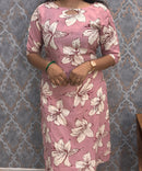 Dusty Rose Pink Color Rayon Kurti with Pocket / LSS209