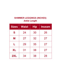 Branded Shimmer Dark Gold Slim Fit Ankle Length Leggings / LSS115