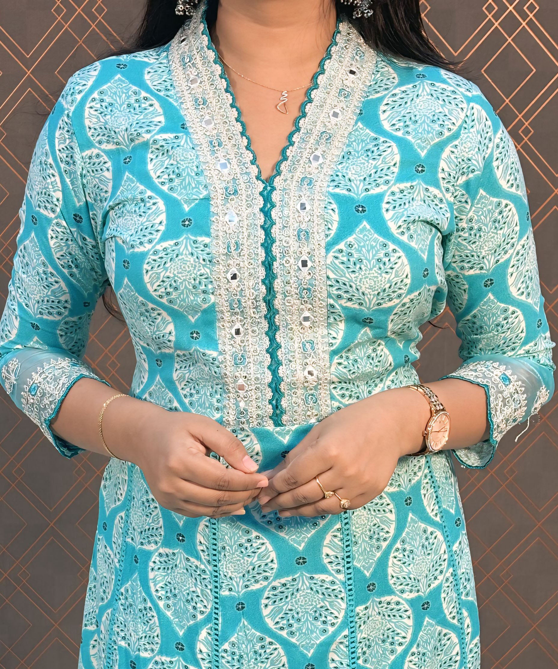 Sky Blue Ethnic Salwar Set / ESS117