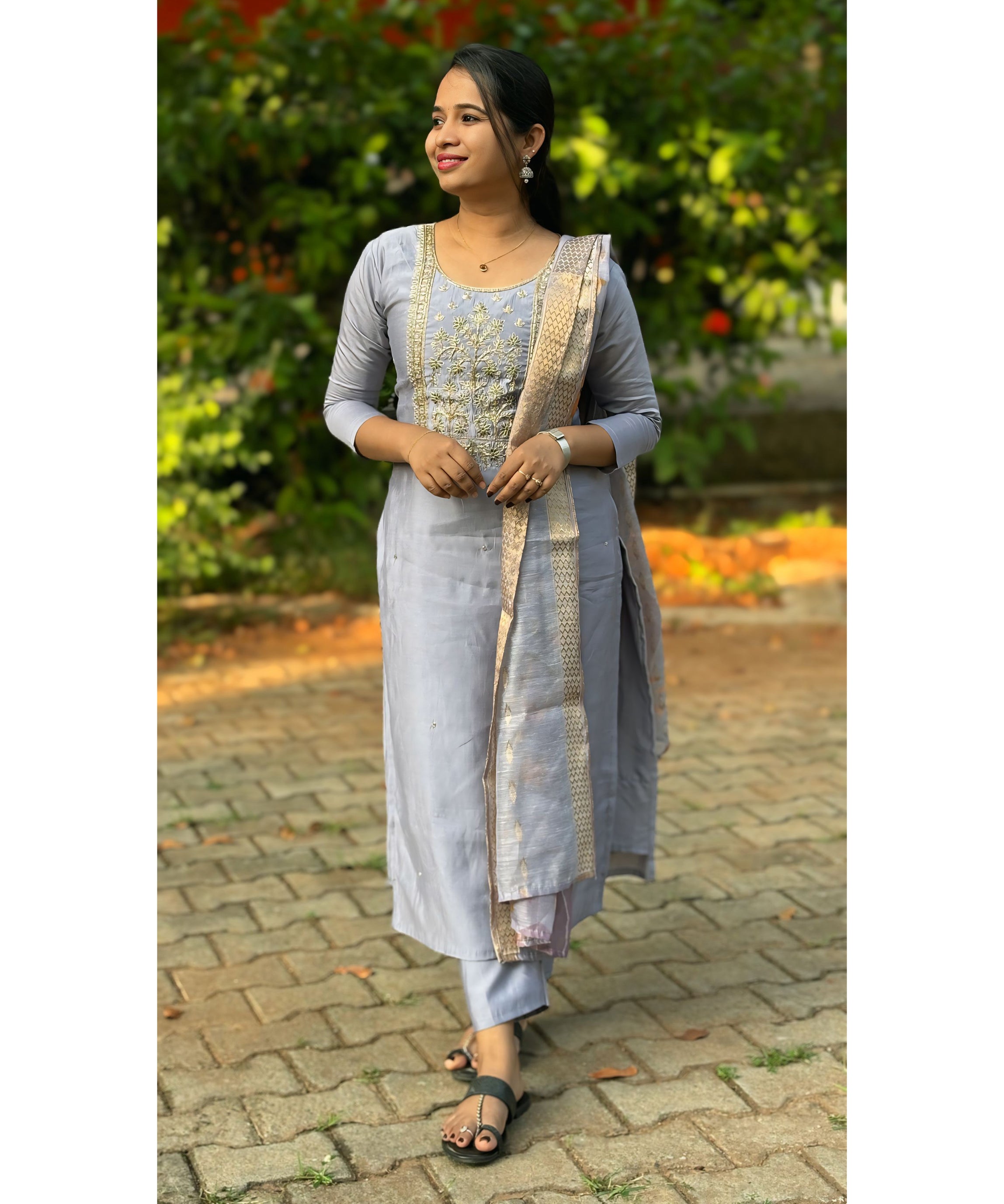 Violet Color Premium 3 Piece Salwar Set / ESS203