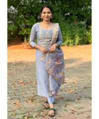 Violet Color Premium 3 Piece Salwar Set / ESS203