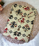 Boat Neck Design Tribal Ikat Printed Flex Cotton Kurti with Pocket / LSS193