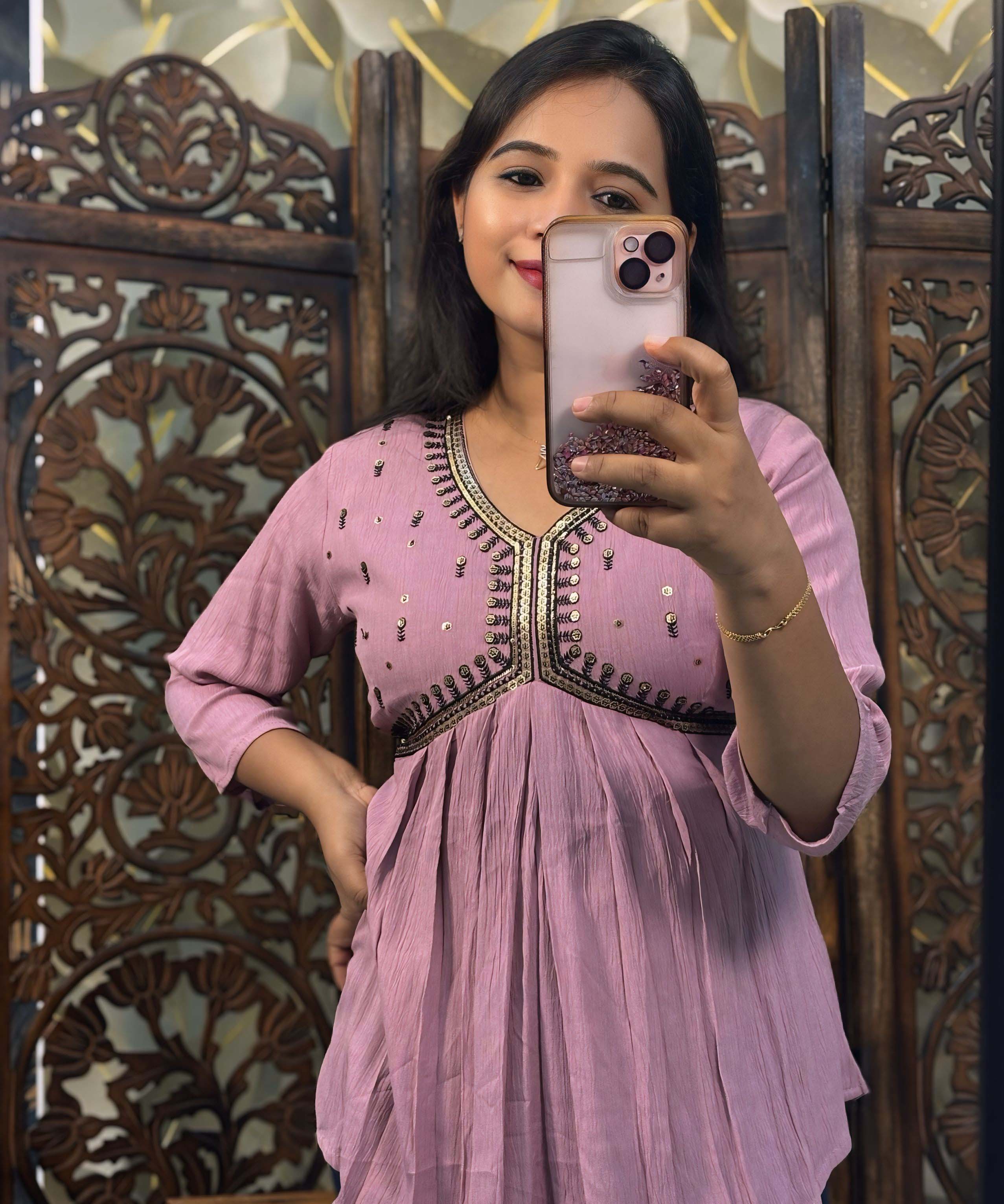 Dusty Lavender Color Western Short Top / WS002