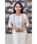 White Color Ethnic Salwar Set with Organza Dupatta / ESS294