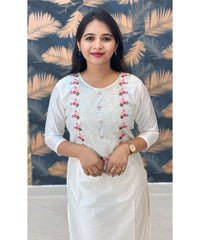 White Color Ethnic Salwar Set with Organza Dupatta / ESS294