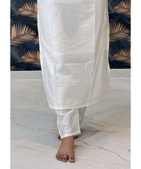 White Color Ethnic Salwar Set with Organza Dupatta / ESS294