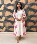White and Pink Western Suit with Over Coat / ESS328