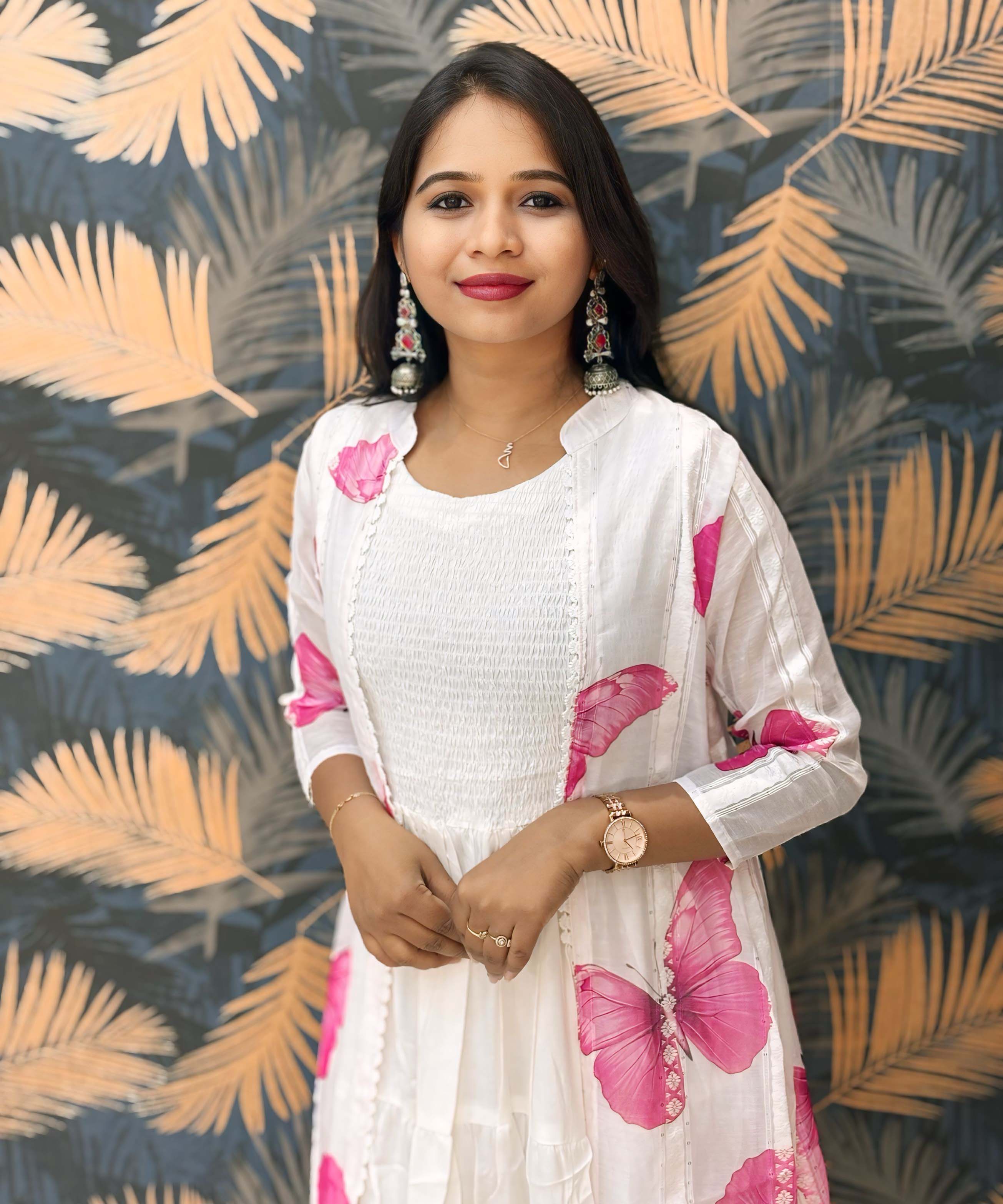 White and Pink Western Suit with Over Coat / ESS328