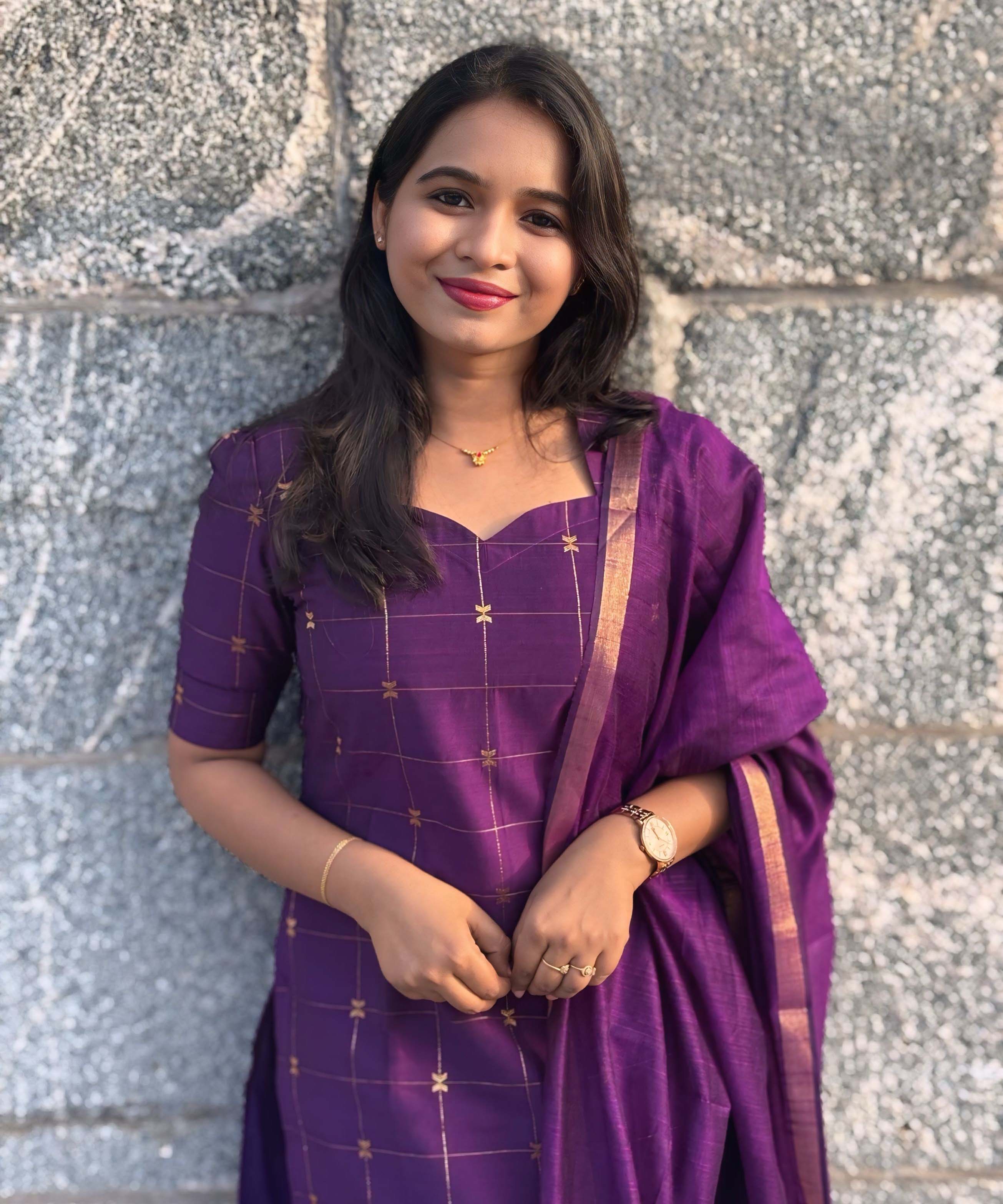 Wine Color Premium Handloom Raw Silk Kurti and Dupatta (Pre-Order) / PC001