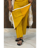 Yellow and Half White Salwar Set / ESS115