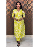 Yellow V neck Salwar Set / RCC167