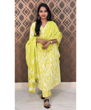 Yellow V neck Salwar Set / RCC167