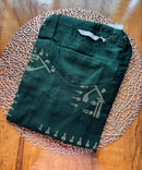 Bottle Green Color shaped V neck Flex Cotton Kurti with Pocket / LSS196